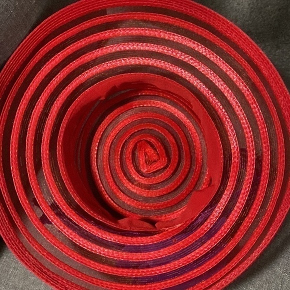 Red Hat Society Derby Purple Silk Flower Mesh Ribbon Vacation Party Holiday - Picture 13 of 15